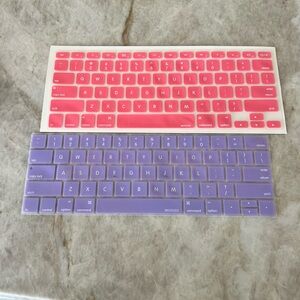 Pink and purple key board skin cover